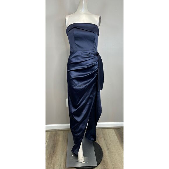 Nicholas the Label Erelyn Satin Strapless Gown Size 0 $595 - Picture 6 of 12